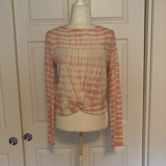 Victoria's Secret PINK tie dye long sleeve knot-front tee - Picture 2 of 8
